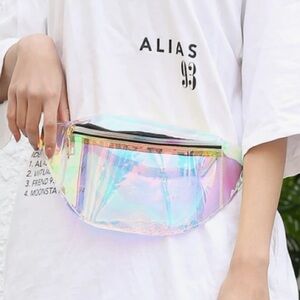 BNWT Clear Iridescent Waist Pouch Bag Fanny Pack